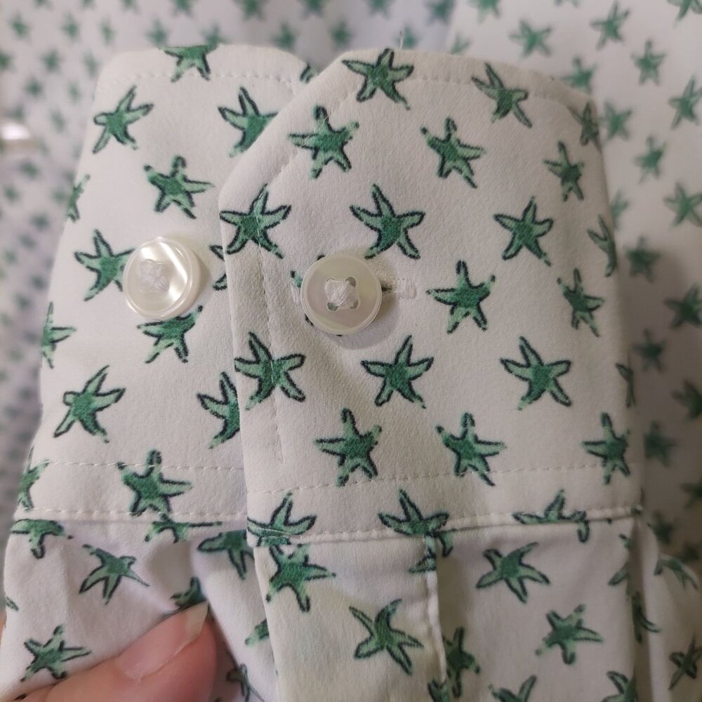 Bonobos Men's Slim Fit Shirt Starfish Print Size Large Stretch/Lightweight - Picture 6 of 10